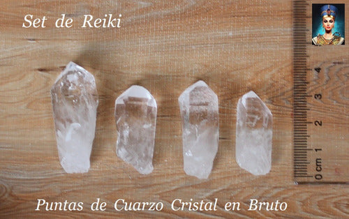 Reiki Set of 7 Quartz Crystal Points + Bipolar - No. 1 5