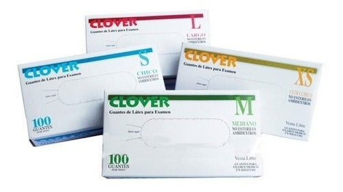 Clover Disposable Latex Gloves 10 Boxes x 100 Size M 1