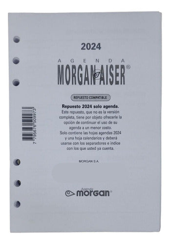 Repuesto Agenda Morgan Aiser 2023 Diario Solo Días 13x19 Cm 1