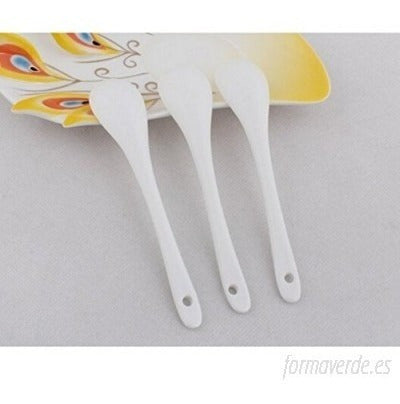 Set of 30 White Porcelain Spoons 13cm - Souvenir Decoration 3