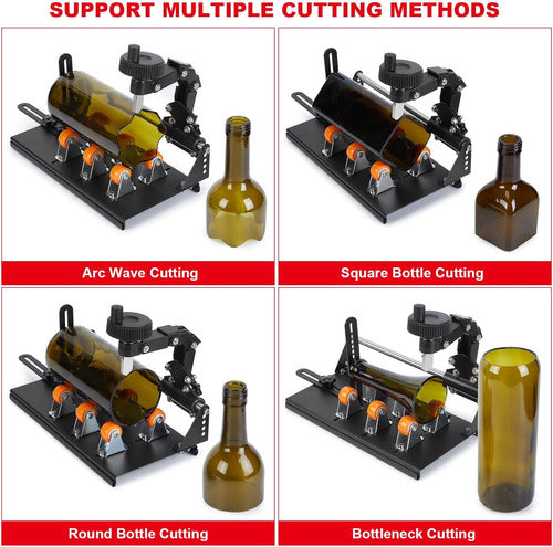 Cortador Botella De Vidrio Mejorado  Versatilidad Tamaños 3
