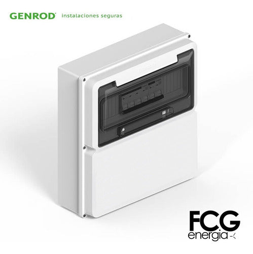 Genrod IP65 Box for 12 DIN Poles - 3 Encapsulated Sockets 1