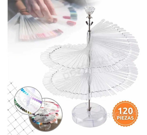 120 Nail Display Tips Rotating Spiral Sculpted Nails Showcase 2