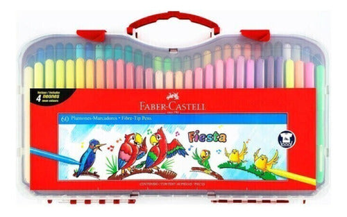 Faber-Castell Fiesta Markers Set of 60 in Gift Case 0