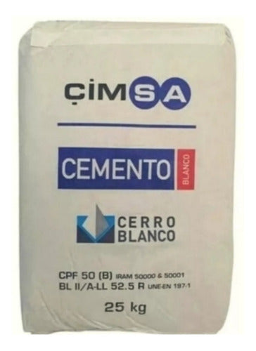 Cemento Blanco Cimsa Bolsa De 25 Kilos 0