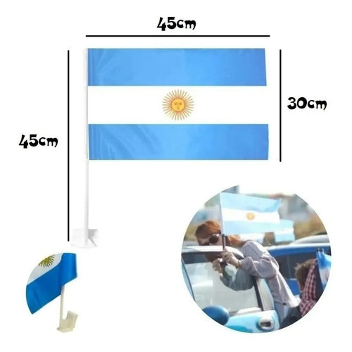 Manzana Cotillon Combo Argentina Flag for Car X 100 Units Wholesale 2