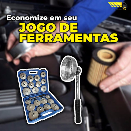 Kit Jogo Saca Filtro De Oleo Maleta Com 23 Peças Em Aluminio 3