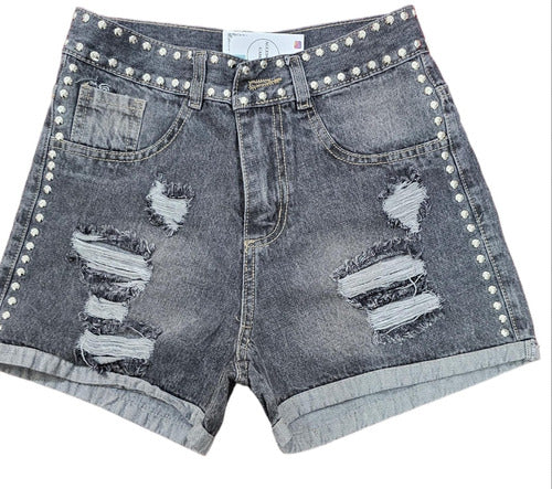 Accessories Camea Women's Short Jean with Studs - Sizes 36 to 46 6