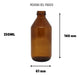 100 Amber Glass Syrup Bottles 250ml Black Spray 2