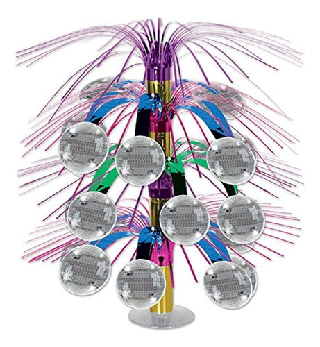 Beistle Disco Ball Cascade Centerpiece, 18", Multicolor 0