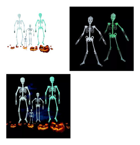 Esqueleto Colgante Luminoso  Fluo Glow Halloween 32 Cm 0