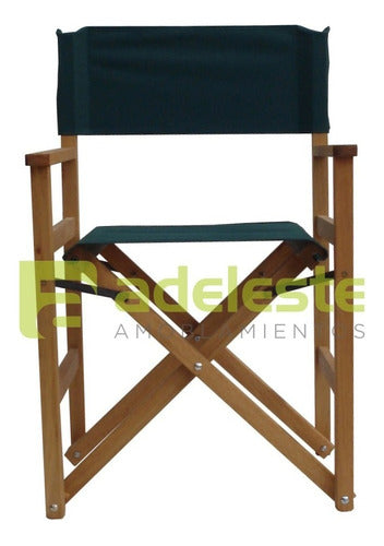 Adeleste Director Chair in Wood and Canvas, Foldable 1