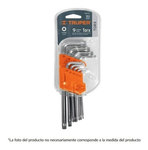 Truper Juego Kit Set Llave Torx 9 Piezas Resistente Acero 3