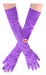 Shanty's Party Store Violet Gloves 55cm Charleston Satin Costume 0