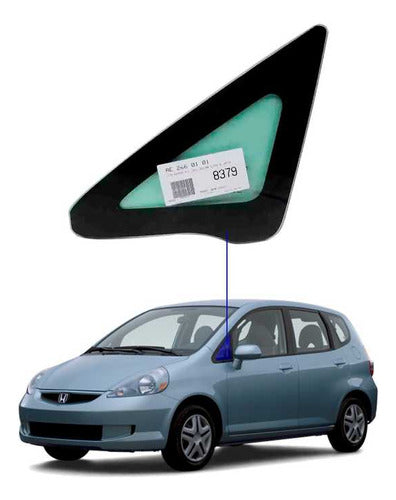 Vidro Óculo Fixo Dianteiro Esquerdo Honda Fit 2005 Sg 0