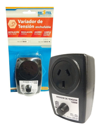 RBC-Sitel Dimmer Enchufable Variador De Tensión 220v 1200w 0