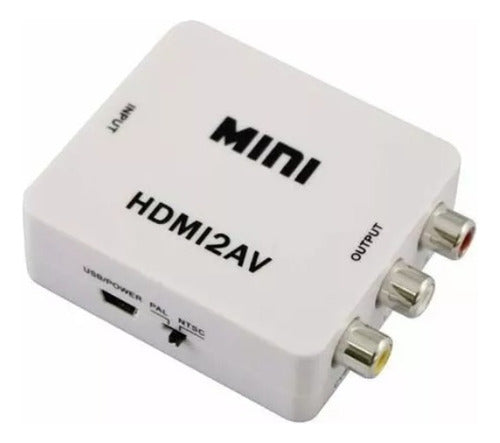 Convertidor Conversor Adaptador Rca + Sonido A Hdmi 0