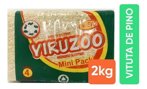 Mini-Viruzoo Mini Pine Shavings for Hamsters, Guinea Pigs, Small Rodents, and Hedgehogs - 30 Packs 2