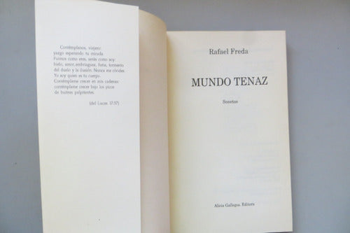 Mundo Tenaz Rafael Freda Alicia Gallegos Editora Poesía 1993 1