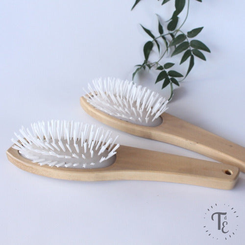 Tiempo de Ecos Wooden Hairbrush with Biodegradable Bristles (PLA) 0