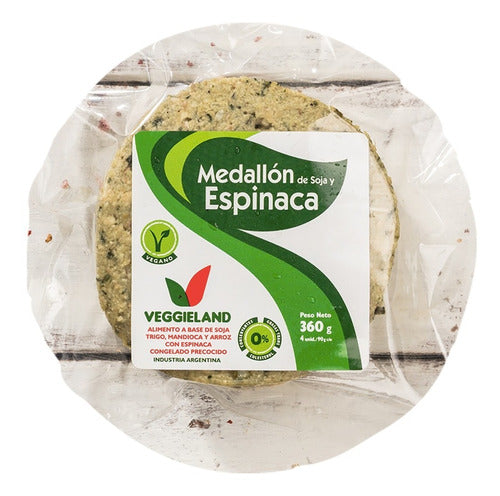 Veggieland Vegan Soy and Spinach Medallions - 4u 360g 0