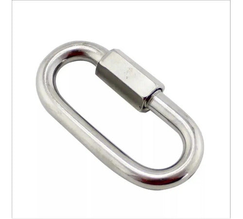 Uniproveedores Galvanized Link Carabiner with Screw 3.5 x 35mm 0