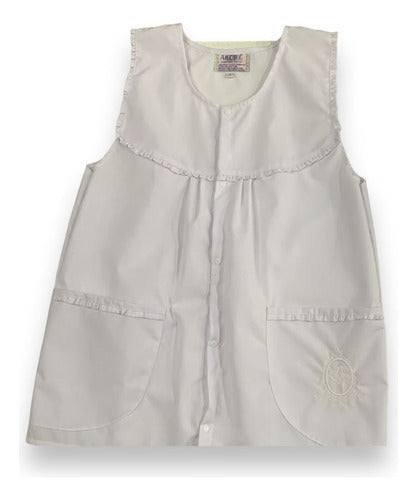 Girls' Primary School Sleeveless Embroidered Apron T-18 1
