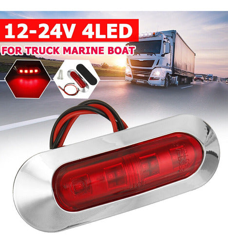 Mixparts Red Courtesy LED Lights for Boats 12-24V 1