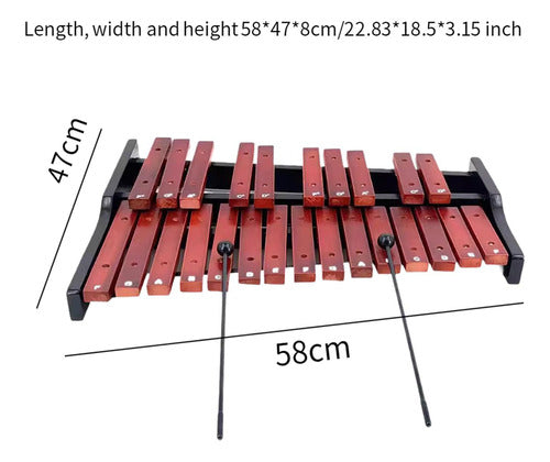 Instrumento De Percussão Xilofone Em Imitação Com Bolsa 1