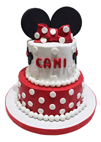 Torta Minnie Roja Con Moño - 30 Personas Cumpleaños Infantil 0