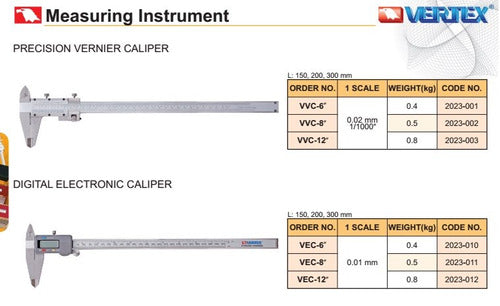 Vertex Digital Caliper 150mm VEC-6 Made in Taiwan 6