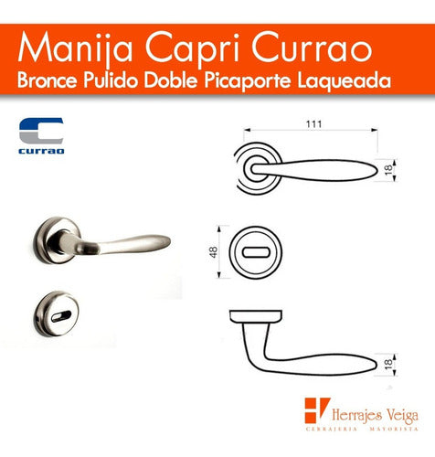 Combo Manijas Capri Currao B Platil Doble Premiun Puerta 2