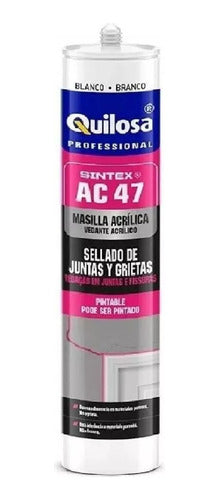 Sellador Acrílico Blanco Juntas Y Grietas 300 Ml Quilosa Fc 0