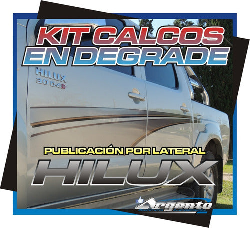 Toyota Franja Lateral Hilux SRV 2005 Adhesivos Calcos 1