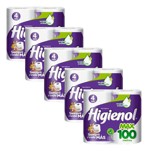 Papel Higienico Higienol Max 100mts X4rollos (bultox5) 0