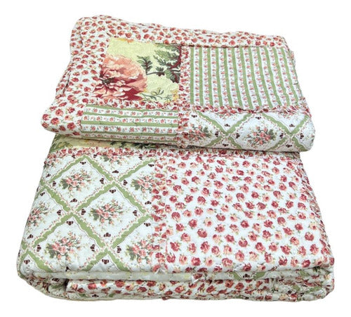 King Size Patchwork Quilt Bedspread with Pillow Shams 18