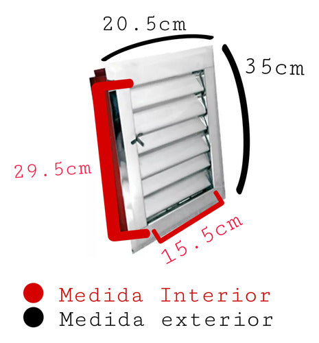 Rejilla Aireador 15x30 Ventilacion Acero Inox. Delta 2120 1