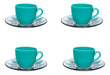 Oxford Serene Set of 4 Coffee Cups with Plates - 50ml 0