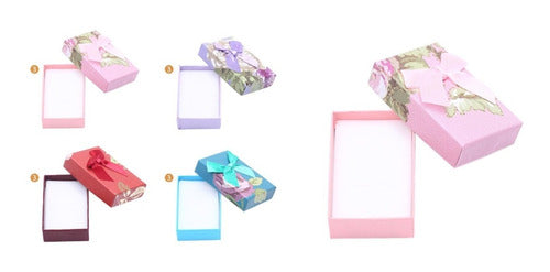 Set of Cardboard Jewelry Cases with Bow - Pack of 12 1