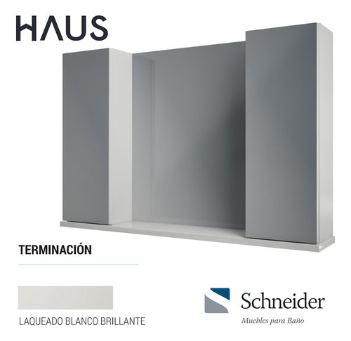 Schneider Botiquin Puertas Espejo Repisa L77 Bco 77x50 1