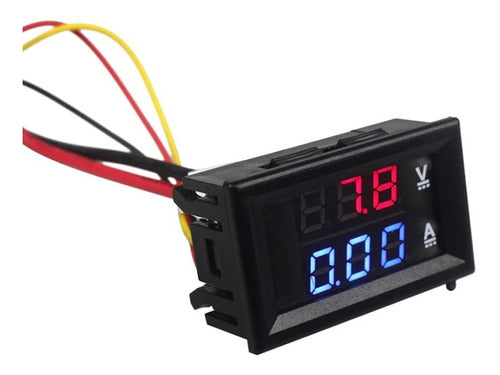 Voltimetro Amperimetro 99.9v 10a Display Rojo Azul Dsn-vc288 2