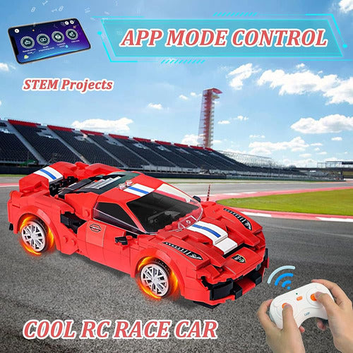 Leaphzot Stem Building Toy Rc Car, Red Race Cars Construye T 2