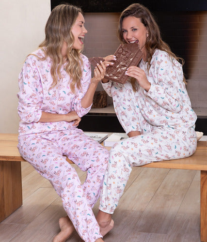 Bianca Secreta Long Sleeve Cozy Pajama Set + Pants 24525 2