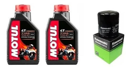 Kit Service Ninja 400  Filtro Original + Aceite Motul 7100 0