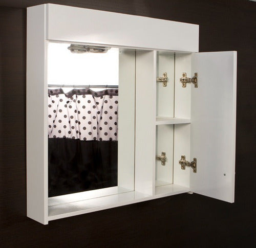 Baños y cocina JC, Vanity Mirror Cabinet 60cm Lacquered + Spot Light + Door 1