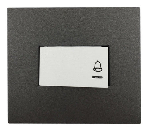 Jeluz Platinum Anthracite Mignon One-Button Light Switch 0