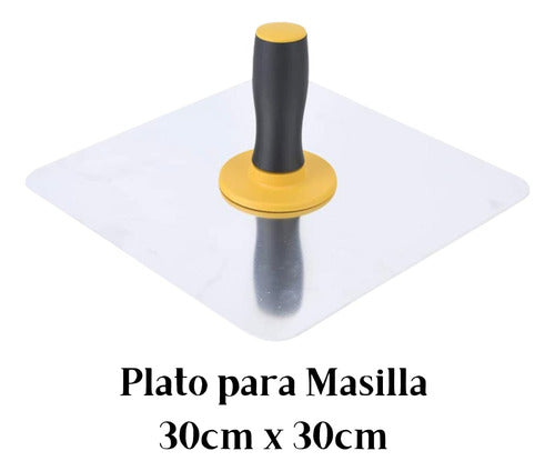 Combo 5 Herramientas Durlock Espátula Plato Llana Cutter 2