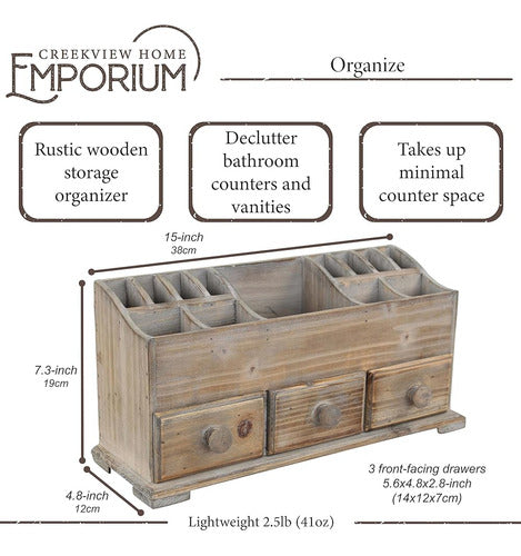 Creekview Home Emporium Cosmetic Wood Storage 3