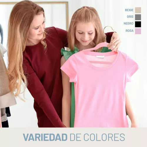 Percheros Para Ropa Rosa Kids  X10 Economica! 3