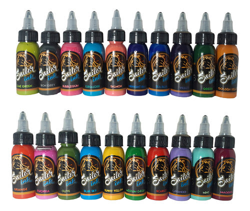 Paleta Pigmento Tatuar Tatuaje Sailor 20 Colores Kaiserstore 0